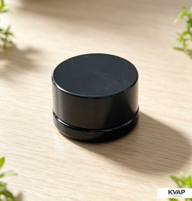 Black 9g Child Resistant Concentrate Glass Jars